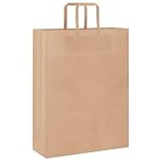 vidaXL Paper Bags 50 pcs with Handles Brown 32x22x28 cm