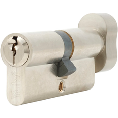 Yale Cylinder & Mortice Locks Yale Euro Turn Cylinder 6 Pin 90mm Satin 40-10-40
