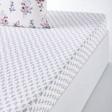 Florals Bed Sheets LA REDOUTE INTERIEURS Jeanne Floral 100% Washed Cotton Fitted 180 x 200 cm Bed Sheet (200x)