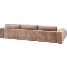 Brown - Corner Sofas Beliani Minimalistic Right Corner Corduroy 4 Seater Light Brown Sofa 3 Seater