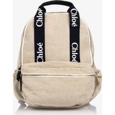 Cotton Backpacks Chloe Canvas Logo Backpack - Beige