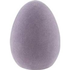 Cheap Easter Decorations Pepco Small Velour Egg - Purple Easter Decoration