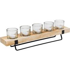 Wood Candle Holders 5 Pc Display Tray Set Candle Holder