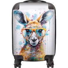 Luggage Warren Reed Mini Cabin Splashart Kangaroo in Glasses Suitcase