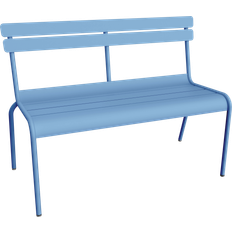 Fermob Outdoor Sofas & Benches Fermob Banc Avec Dossier Luxembourg Bleu Aluminium Garden Bench