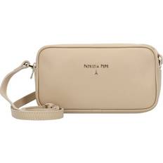 Læder Crossbody Taske Med Frontlogo - Beige