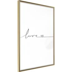 Guld Vægdekorationer Artgeist Love Everywhere Plakat 20 x 30 cm Guldramme Vægdekorationer