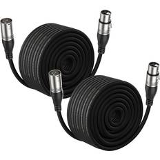 Ebxya 100ft XLR Microphone Cable 2 Pack
