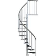 Treppen & Geländer Dolle Außenspindeltreppe Gardenspin 246-282cm Geschosshoehe 11 Stufen Trimax Aussen-Ø15