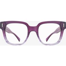 Scout Crystal Purple Square Acetate Eyeglasses Full Rim Jenny Gold X-Large