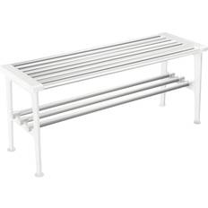 Förvaringsbänkar Essem Design Nostalgi Bänk 100 cm Aluminium Vit Förvaringsbänk