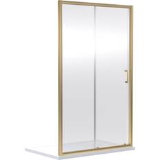 Shower Door Nuie Brushed Brass Single Sliding Shower Door 1500mm - Gold 196.2 x 4.5 x 92cm