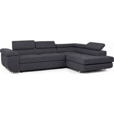 Wade Logan Flavius Black Sofa 280cm 5 Seater