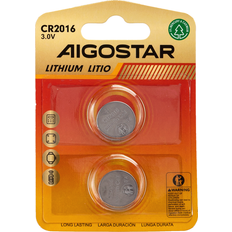 Aigostar Batterier & Opladere Aigostar 3V CR2016 Button Cell Battery 2-pack