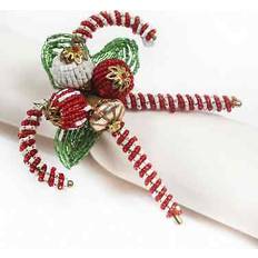 White Napkin Rings Candy Canes Christmas Napkin Ring