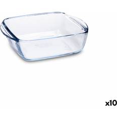 Transparent Serving Dishes Pyrex Refurbished Airfryer Platter Transparent Glass 1L 20 x 17 cm 10 Units Serving Dish