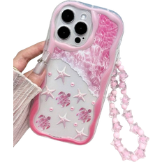 Shein Non-Slip Phone Case With Handmade Beaded Bracelet for Apple/Samsung