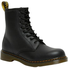 Zipper Boots Children's Shoes Dr. Martens Youth 1460 Softy T Leather Lace Up Boots - Black