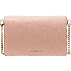 Michael Kors Jet Set Medium Pebbled Leather Crossbody Bag - Soft Pink