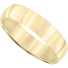 Men - Silver Rings Macy's Polished Wedding Band - Gold