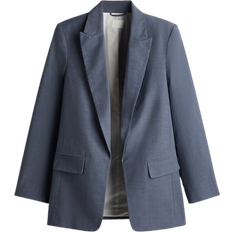 Recyceltes Material Jacketts H&M Lyocell-Blend Blazer - Steel Blue