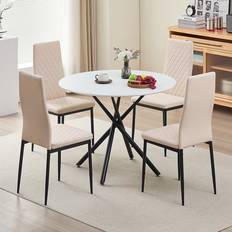 Indoor Living Seattle 4 Seater Round Table Dining Set