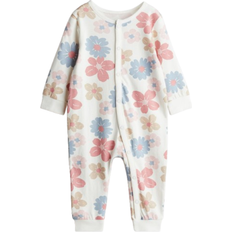 Night Garments Children's Clothing H&M Printed Jersey Sleepsuit - White/Floral (1248949003)