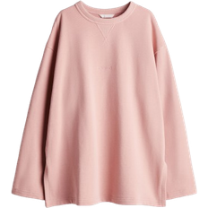 H&M Sweatshirt with Text Motif - Dusty Pink/Simplicité