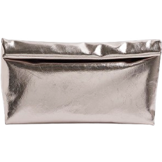 Cheap Bags River Island Roll Top Clutch Bag - Silver