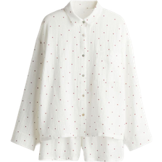 Schlafanzüge H&M Pyjama Shirt And Shorts - White/Hearts