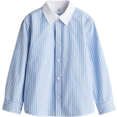 H&M Cotton Poplin Shirt - Blue