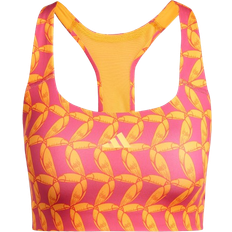 adidas X Farm Rio Medium-Support Bra - Bright Orange/Bold Pink/Semi Spark