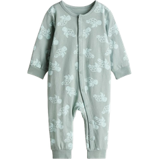 Druckknöpfe Schlafanzüge H&M Baby Printed Cotton Sleepsuit - Dusty Green/Turtles (1269285001)