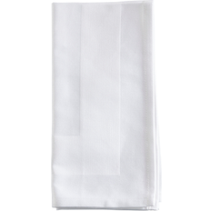 Satin Cloths & Tissues Saro Lifestyle DM224.W20S Satin-Trimmed Damask Set of 4 Cloth Napkin White (50.8x50.8cm)