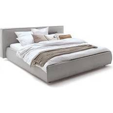 Beds & Mattresses KAWOLA Bett Carlo Polsterbett Stoff Grau Frame Bed