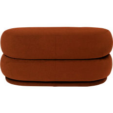 ferm LIVING Oval Tonus Red Brown Siddepuf 45cm
