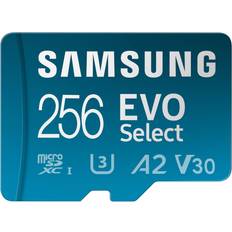 Samsung EVO Select microSDXC Class 10 UHS-I U3 V30 A2 160/160MB/s 256GB +Adapter