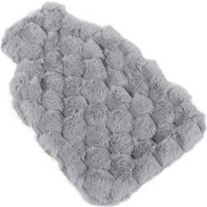 Textured Fur 2L Hot Water Bottle