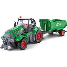 Bull Fjernstyret Traktor Med Anhænger 1:28