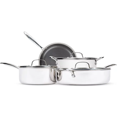 Lexi Home Diamond Tri-Ply Stainless Steel Cookware Set with lid 7 Parts