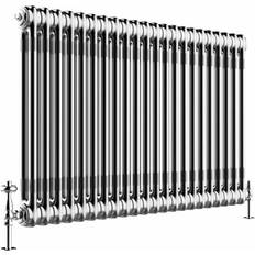 Water Radiators iBathUK Horizontal Column Radiator Raw Metal 600 x 785 mm