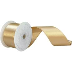 Beige Gift Wrap Ribbons Vickerman Champagne Satin Ribbon 2.5 in x 10 Yards