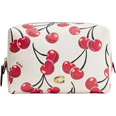 Cosmetic Bags Coach Essential Cosmetic Pouch With Cherry Print - Brass/Chalk Multi