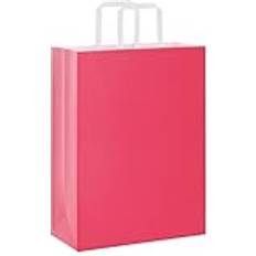 Pink Gift Bags vidaXL Kraftpapperspåsar 50 St Med Rosa Handtag 26 x 12 x 35 cm
