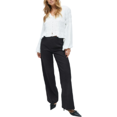 Gina Tricot Wide Leg Suit Trousers - Black