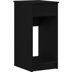 vidaXL Computer Tower Stand with Drawer Black 35 x 45 x 77 cm Storage Cabinet