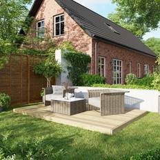 Decking Timber Power Sheds Powersheds Timber Decking Kit 8'x12' Light Brown