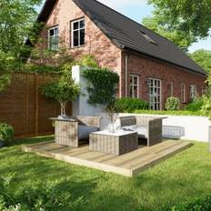 Decking Timber Powersheds Treated Timber Decking Kit 10'x10' Light Brown