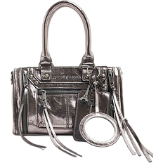 River Island Faux Leather Charm Tote Bag - Silver