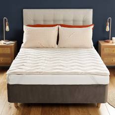 Brown Mattress Covers Silentnight Wellbeing Copper Infused Topper Kingsize 5' Mattress Cover White, Brown